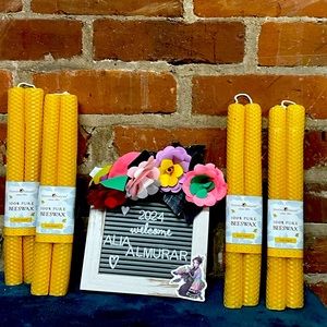 Blue corn natural bee wax candles